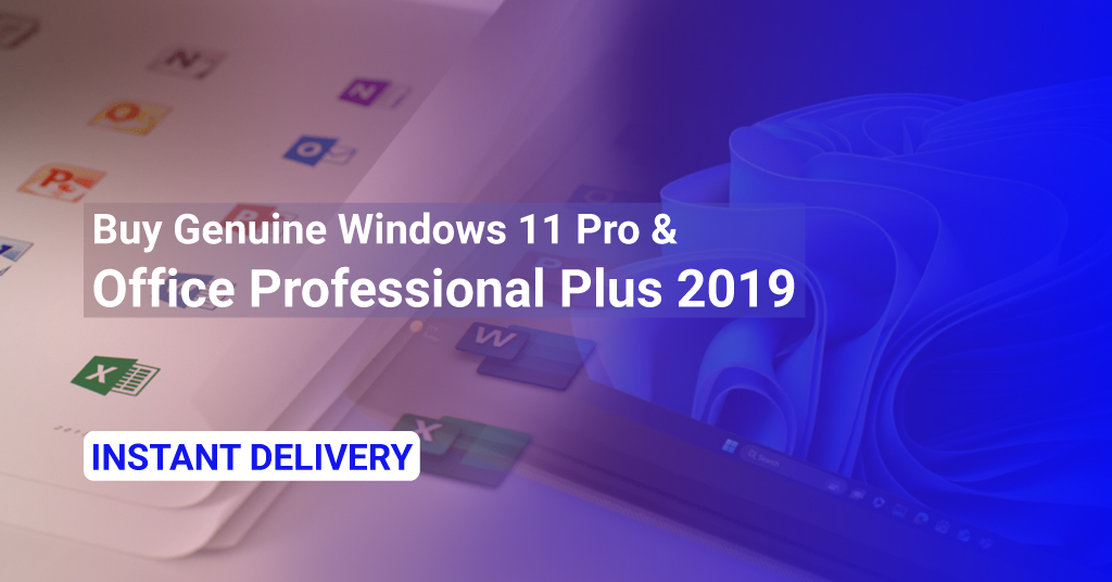 windows 11 pro, office professional plus 2019